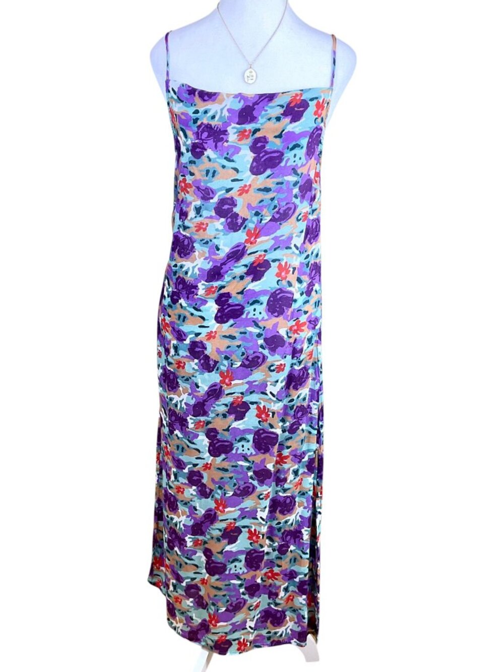 Nightcap Dress Silk Maxi Purple Multi (M)